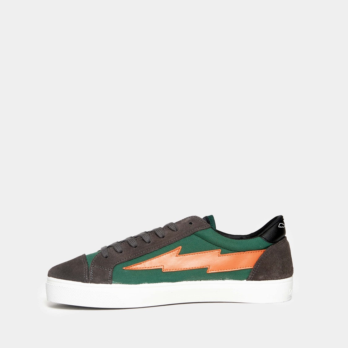 Sanyako Sneaker In Green Cotton And Suede With Box Sole