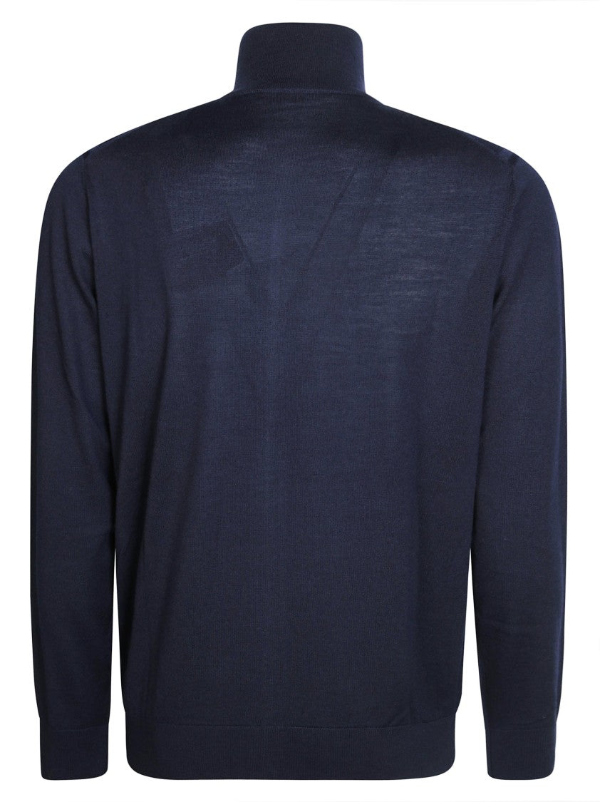 Paolo Pecora Minimalist Full-Zip High-Collar Cardigan