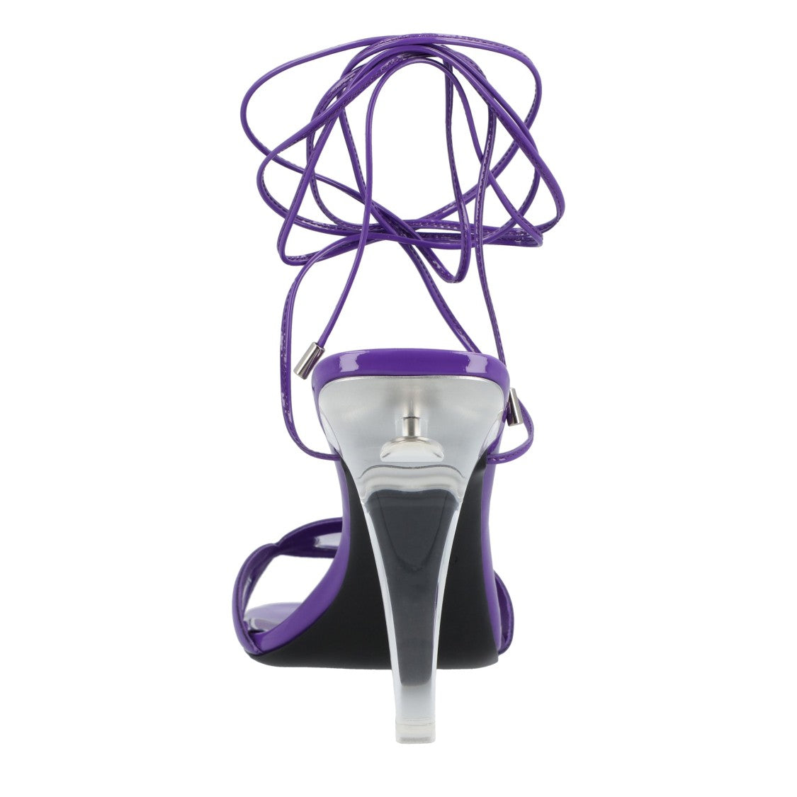 Valentino Purple Leather Chain Sandals Purple