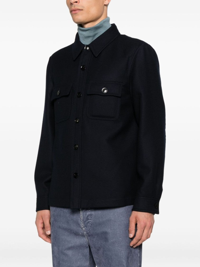 Tom Ford Double Splittable Light Wool Chest Pocket Outershirt