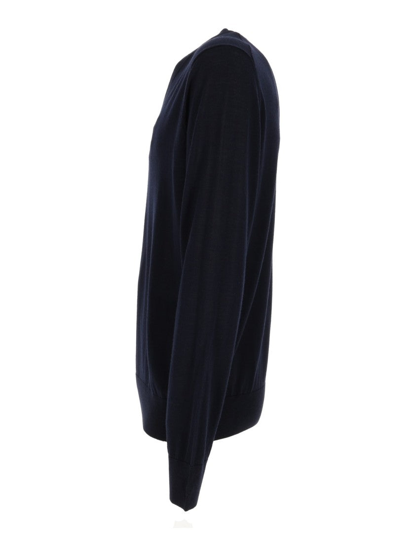 Ballantyne V Neck Ribbed Sweater
