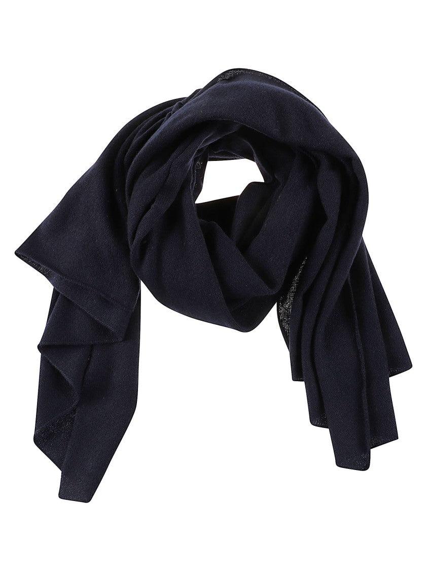 Anaii Solid Dark Navy Scarf With Smooth Texture And Clean Edges