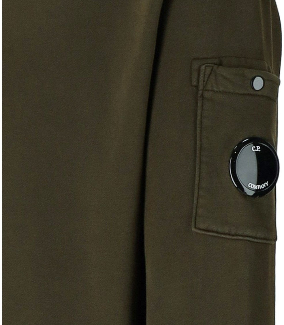 C.P. Company Diagonal Fleece Boxy Ivy Green Hoodie