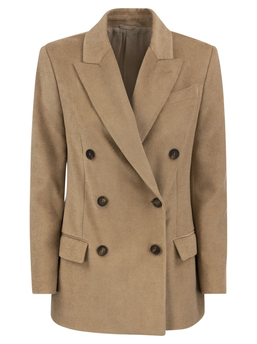 Brunello Cucinelli Double-Breasted Jacket With Necklace