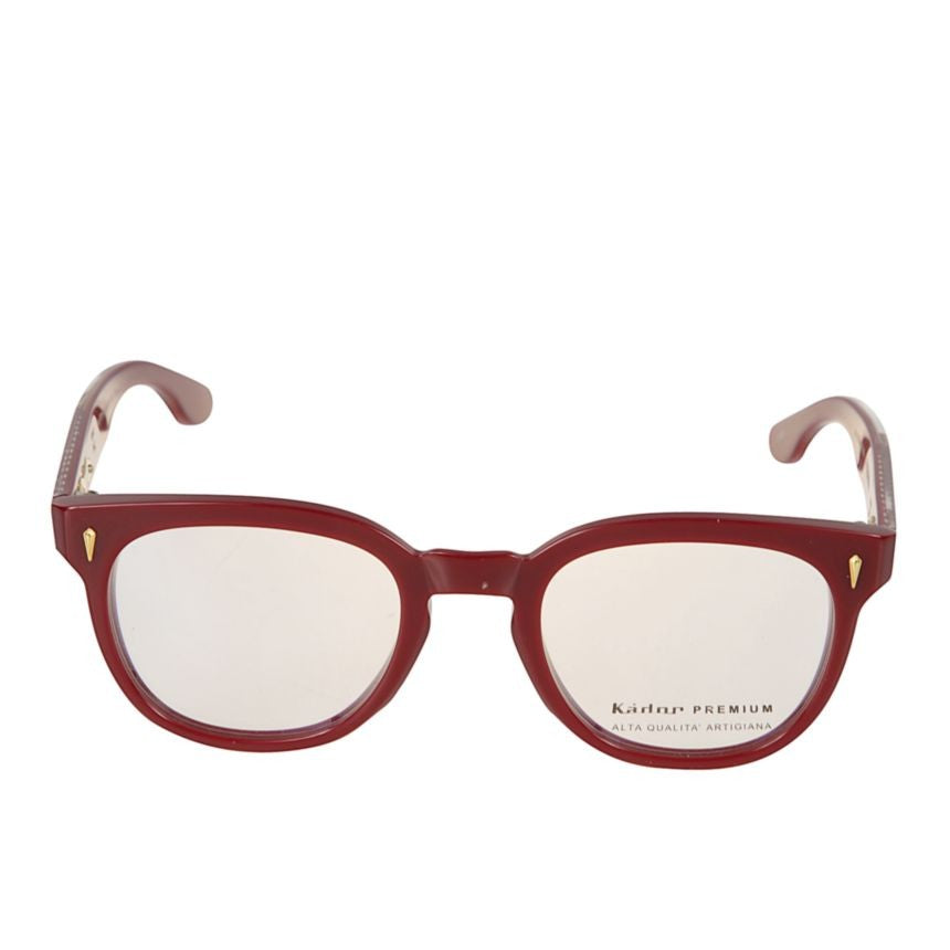 Kador Premium 11 Bold Rounded Frame Eyeglasses With Gold Accents