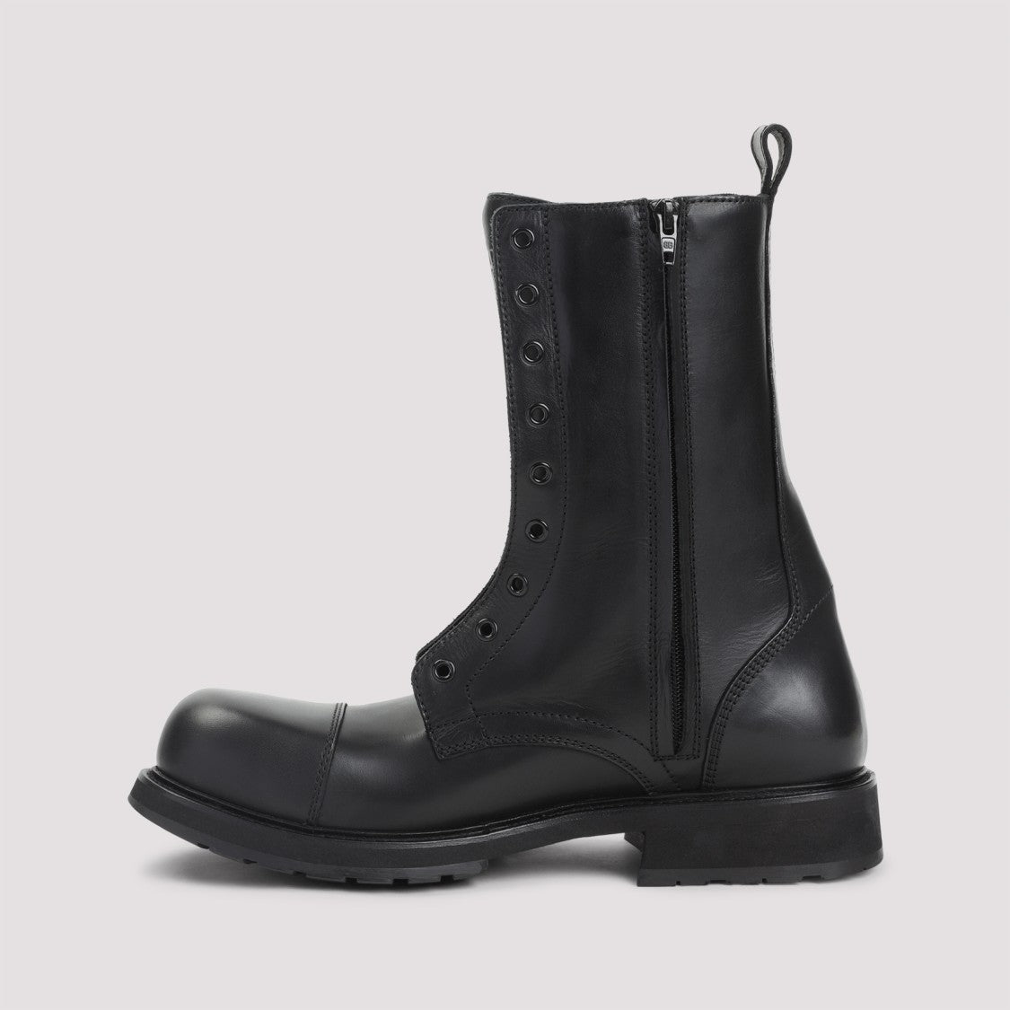 Balenciaga Polished Calf Leather Ankle Boots