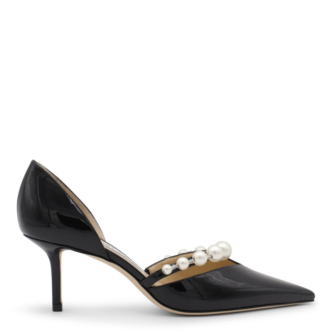 Jimmy Choo Black Leather Aurelie Pumps