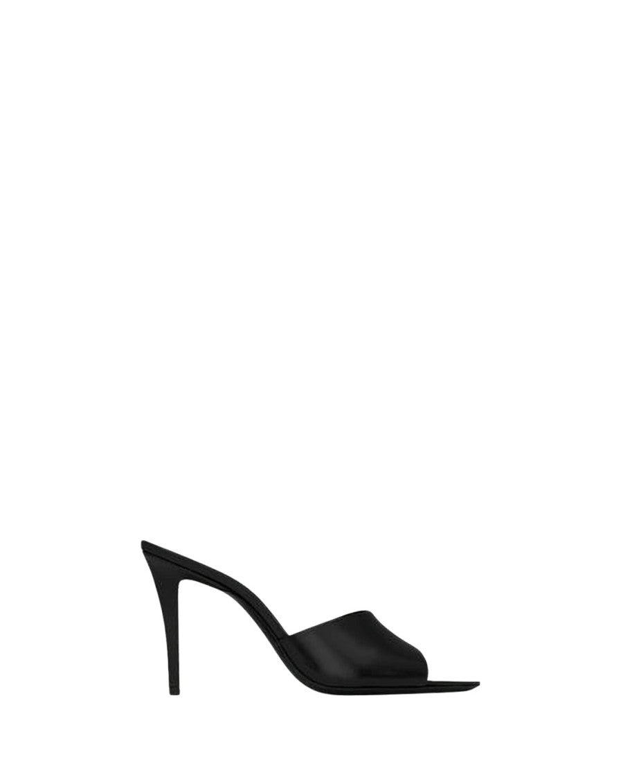 Saint Laurent Lambskin Leather High-Heeled Mules With Pointed Toe