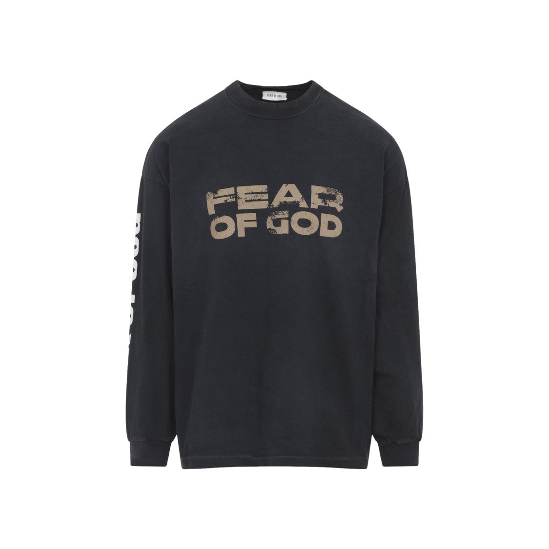 Fear Of God Relaxed Fit Long-Sleeve T-Shirt With Distressed Logo