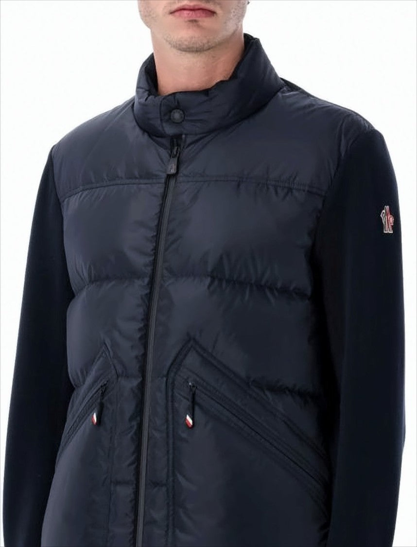 Moncler Padded Hybrid Down Jacket With High Collar