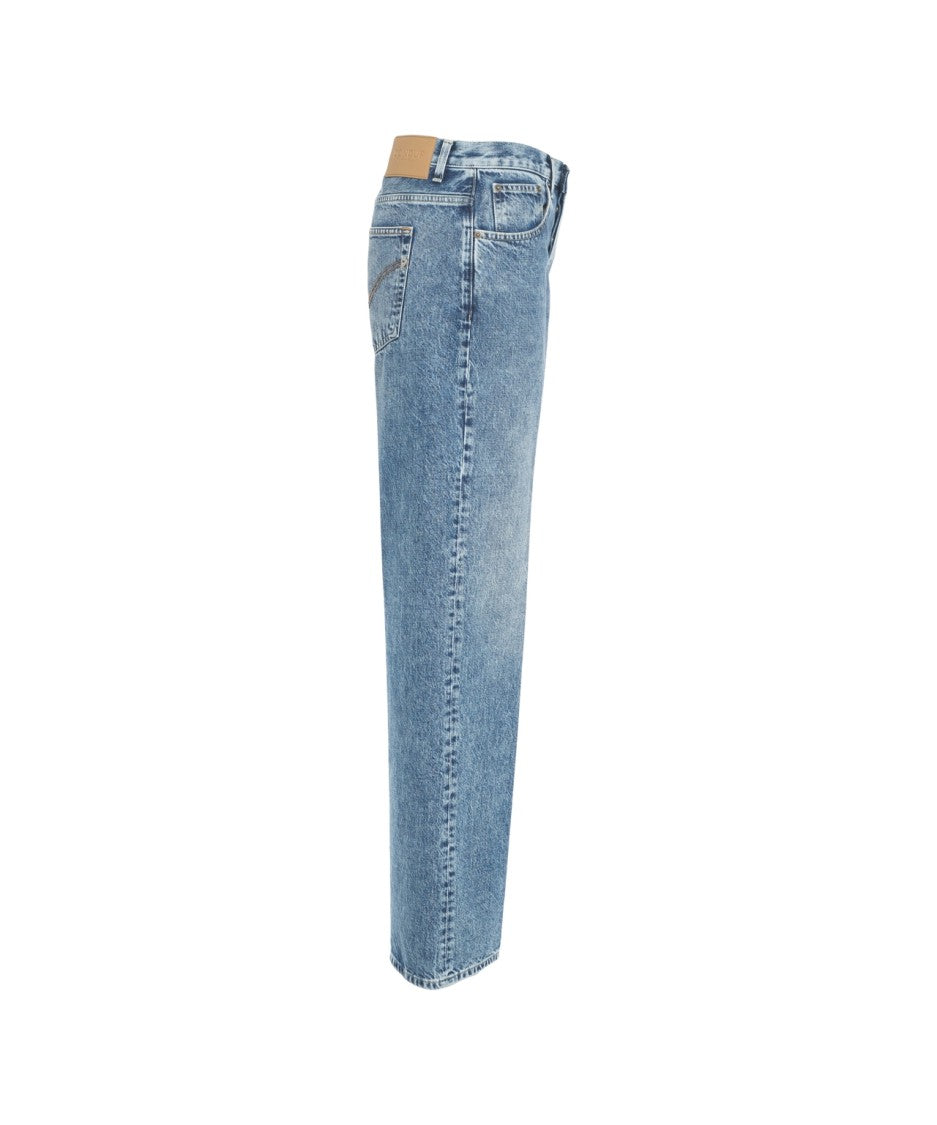 Dondup Straight Leg Jeans With Classic Five-Pocket Design