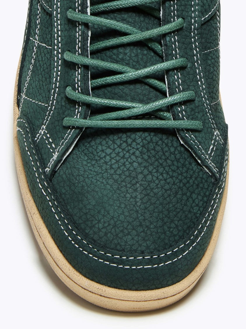 Diadora Textured Dark Green Low-Top Sneakers
