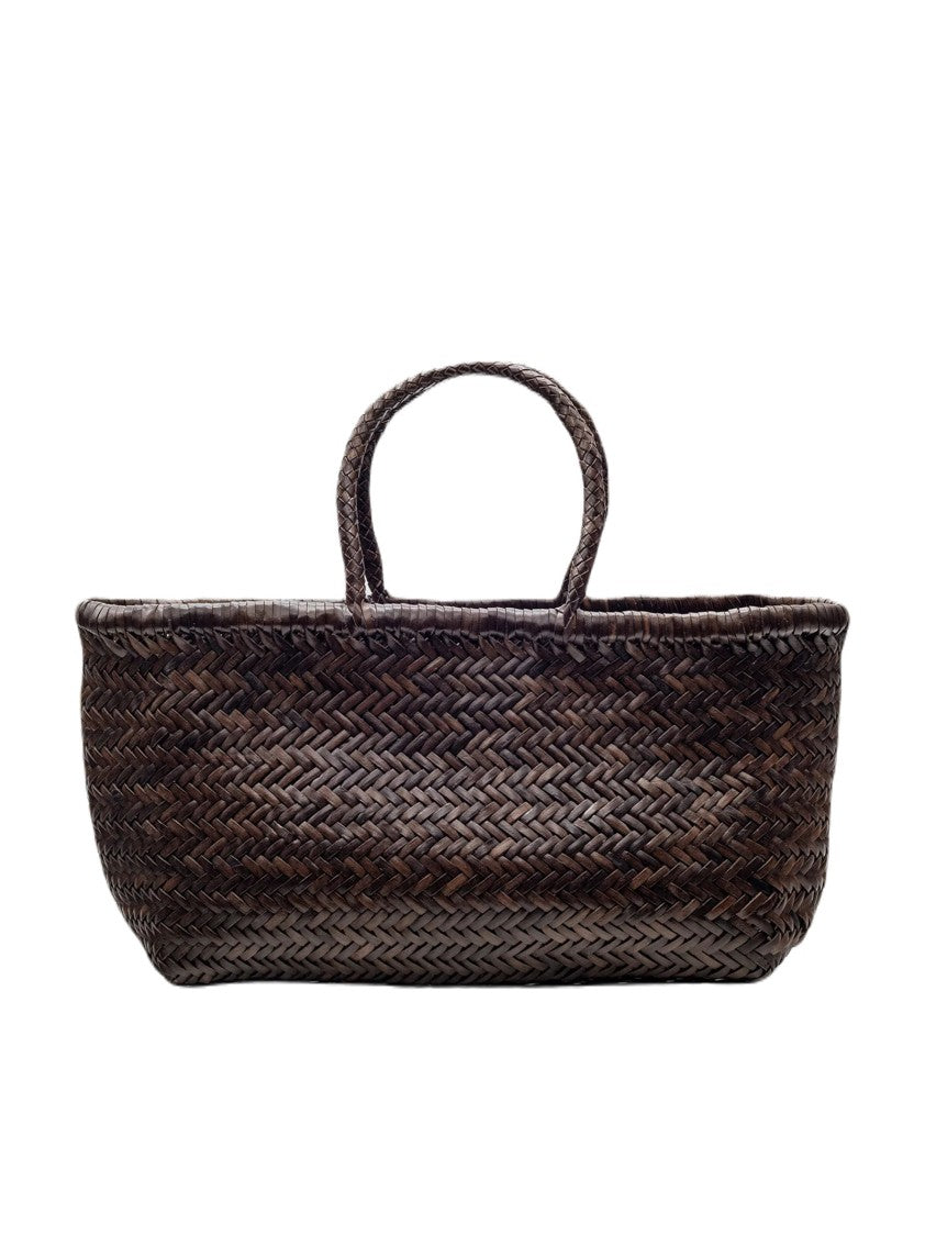 Dragon Diffusion Handwoven Buffalo Calf Leather Tote With Intricate Weave