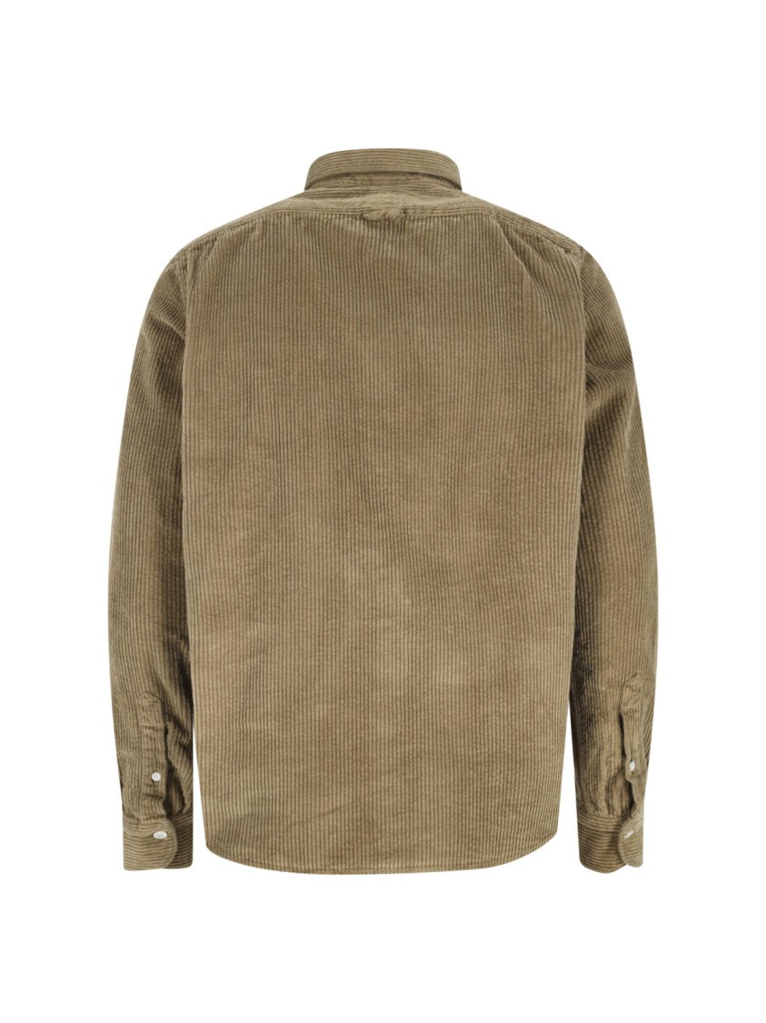 Finamore Classic Brown Button-Down Shirt With Traditional Collar