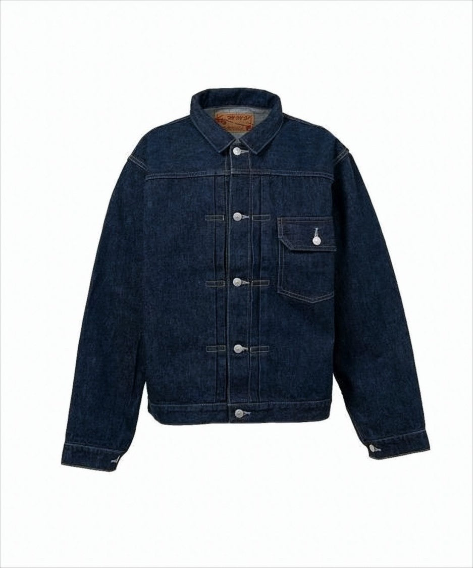 Maison Mihara Yasuhiro Classic Blue Denim Jacket With Structured Collar