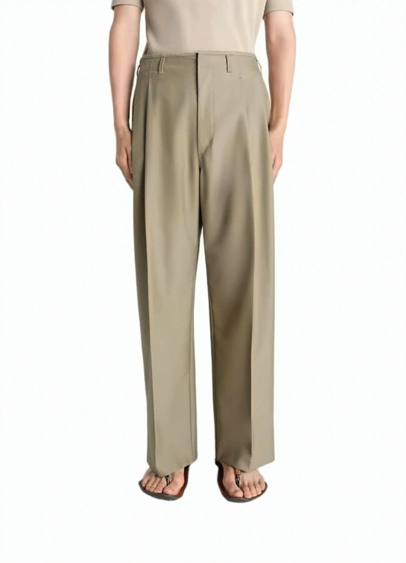 Lemaire Wide-Leg Pants With High Waist And Front Pleats