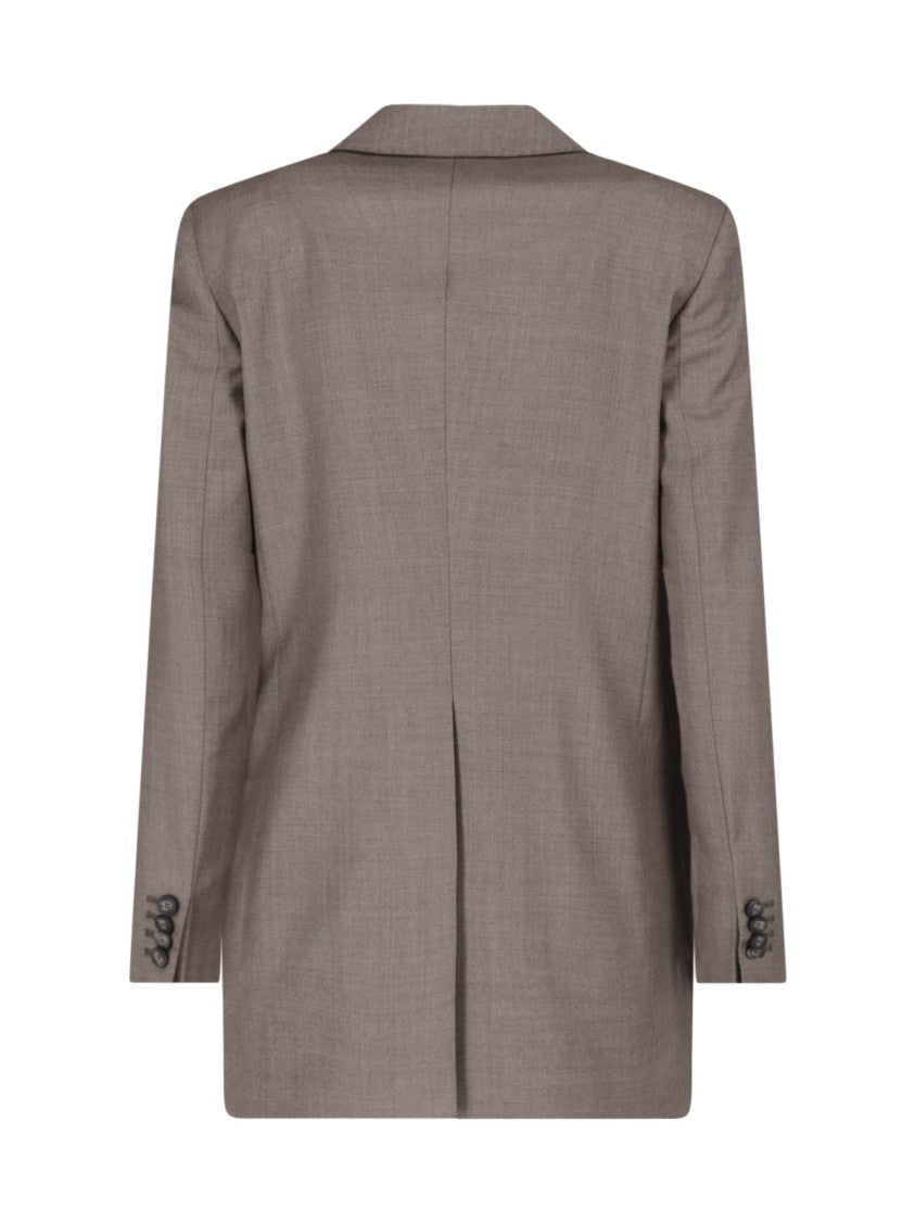 Tagliatore Double-Breasted Virgin Wool Suit With Peaked Lapels