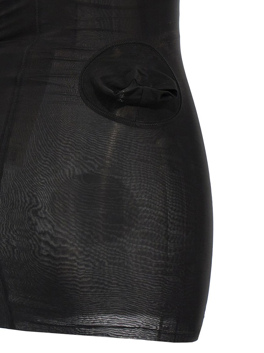 Rick Owens Semi-Transparent Cupro Stretch Jersey Top