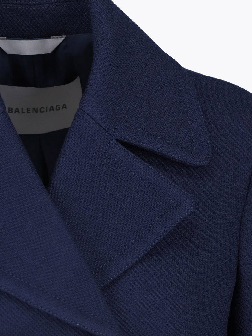 Balenciaga Cropped Double-Breasted Jacket With Gold Anchor Buttons