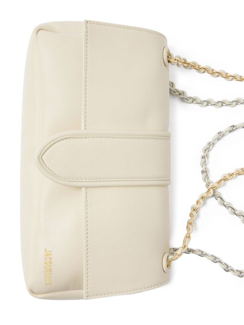 Jacquemus Light Ivory Chain Strap Flap Bag