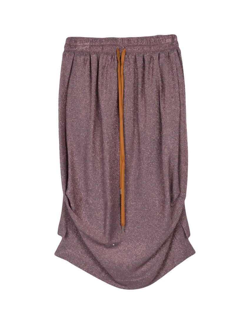 Vivienne Westwood Anglomania Longuette Lamé Skirt With Gathered Hem And Elasticated Waistband