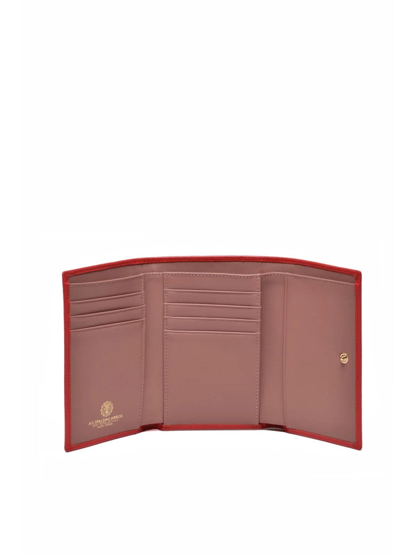 A. G. Spalding & Bros. Red Smooth Embossed Leather Wallet