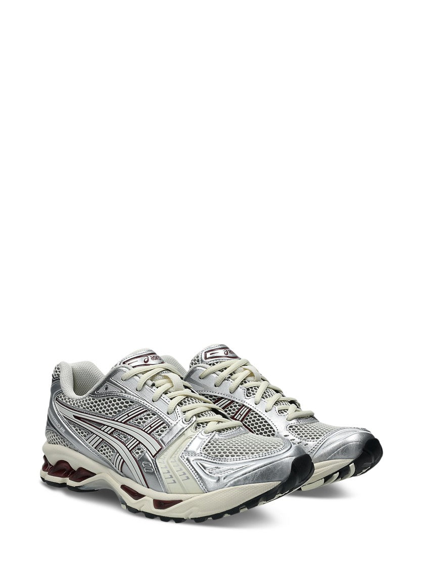 Asics Futuristic Metallic Silver Sneakers With Mesh Panels