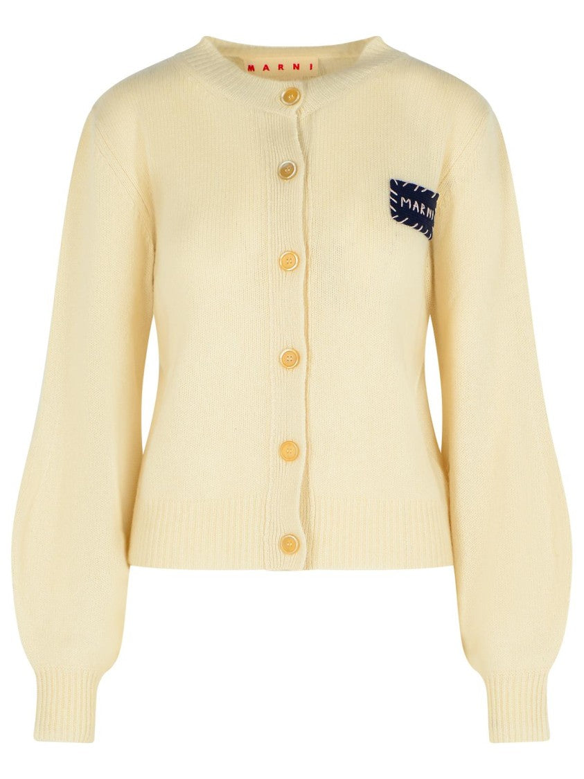 Marni Ivory Cashmere Cardigan