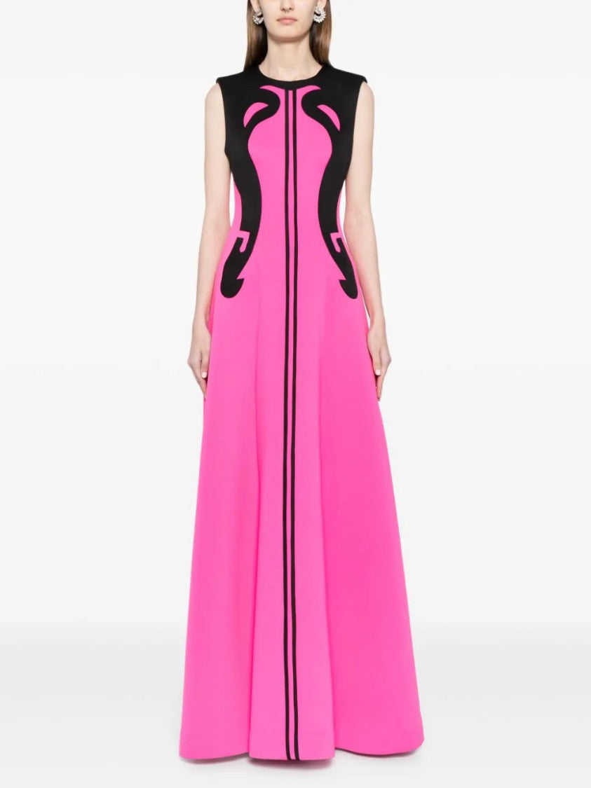 Saiid Kobeisy Neoprene Dress With Abstract Contrast Cuts