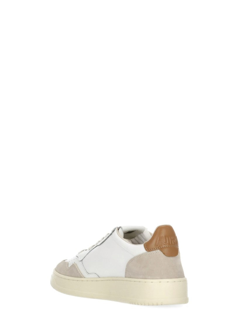 Autry White Leather Suede Insert Sneakers