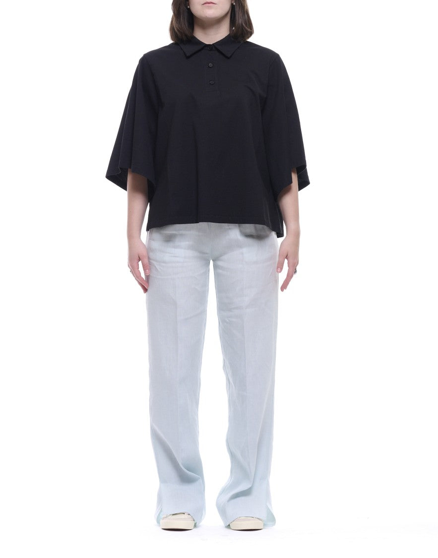 Forte Forte Linen Trousers With Mid-Rise Waist And Fluid Silhouette