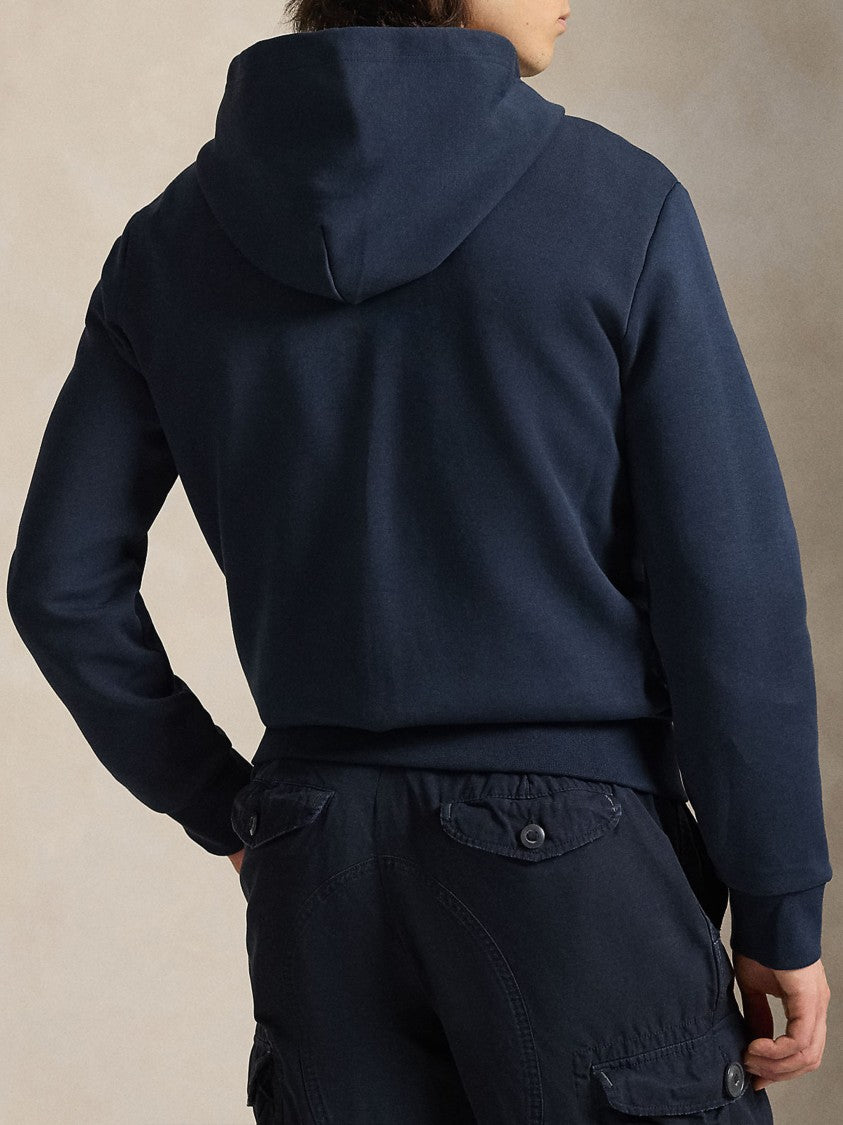 Polo Ralph Lauren Blue Cotton Full-Zip Hooded Sweatshirt
