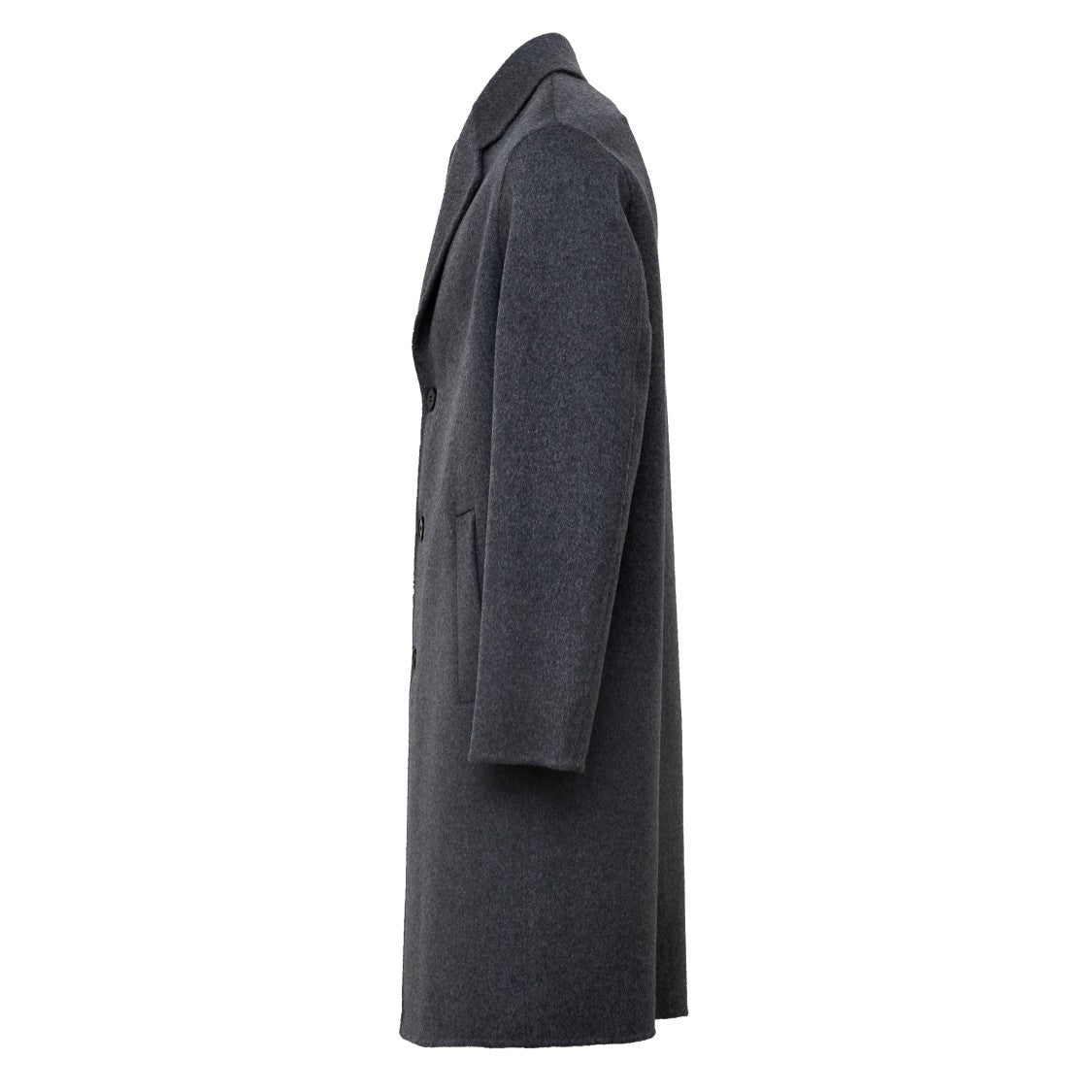 Amaranto Single-Breasted Wool-Cashmere Blend Coat