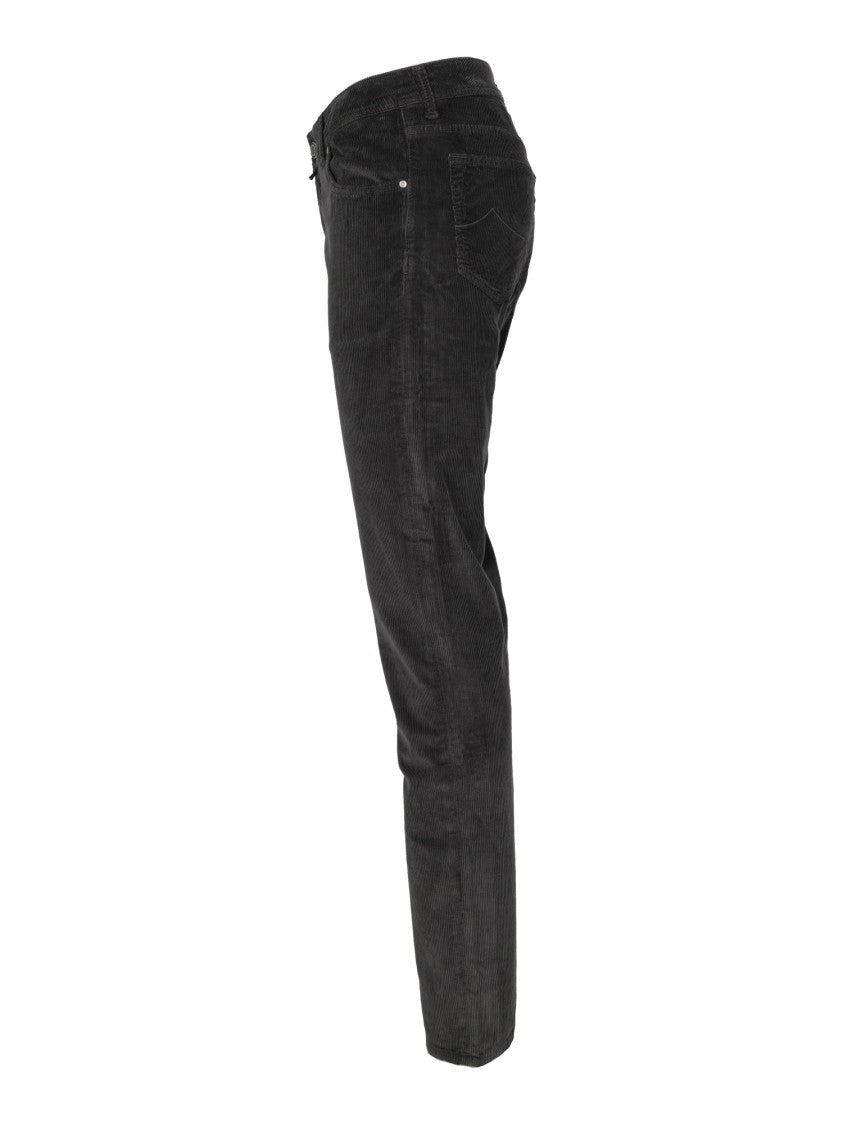Jacob Cohen Tailored Five-Pocket Slim Fit Pants With Subtle Sheen