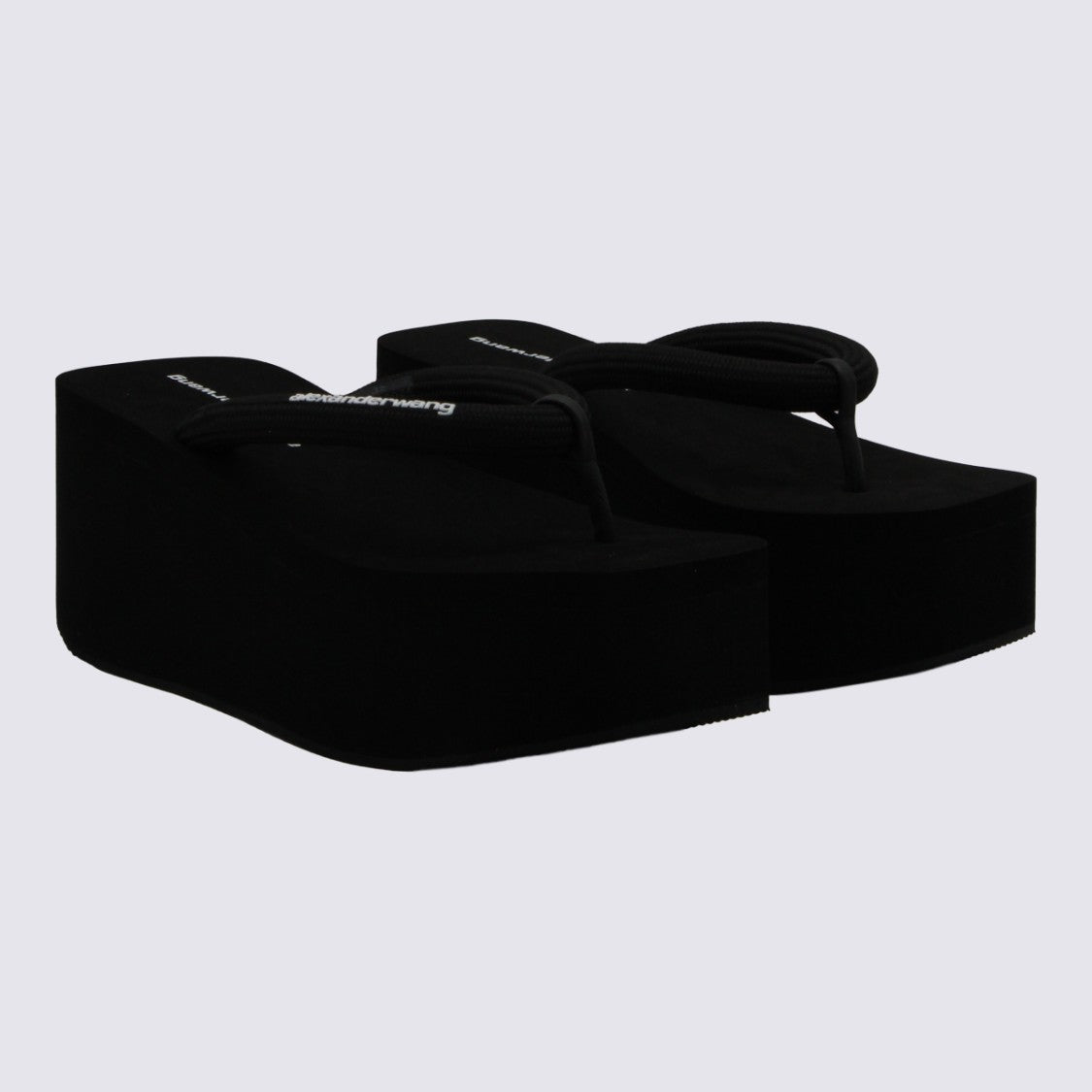 Alexander Wang Monochromatic Platform Sandals With Elevated Sole And Branding