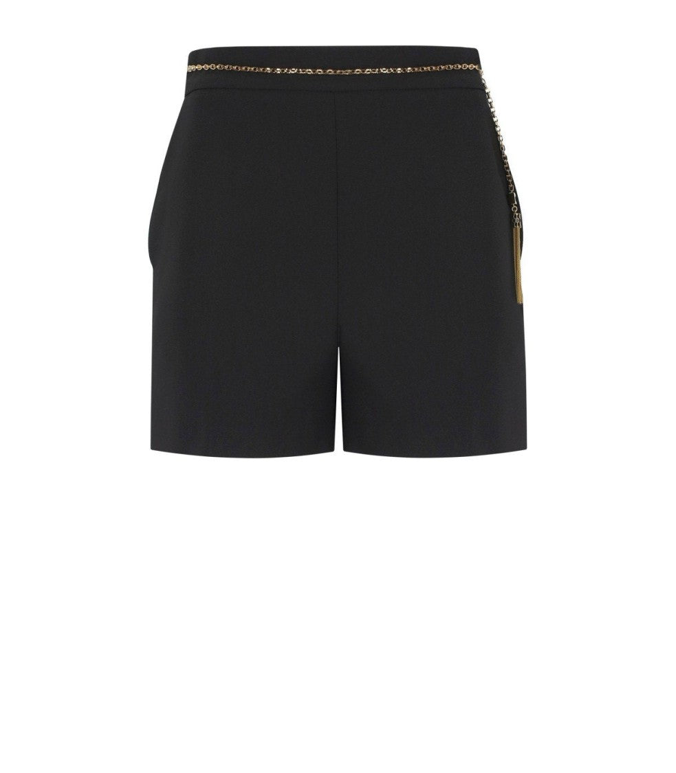 Elisabetta Franchi Black Crepe Shorts