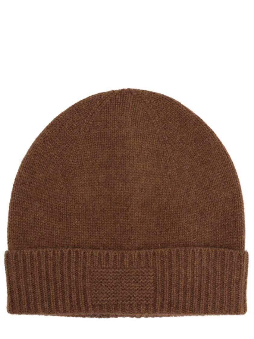 Guest In Residence Brown Folded Ribbed Cuff Cashmere Hat