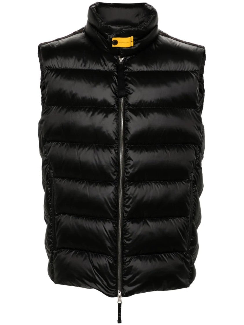 Parajumpers Sleeveless Puffer Vest With High Collar