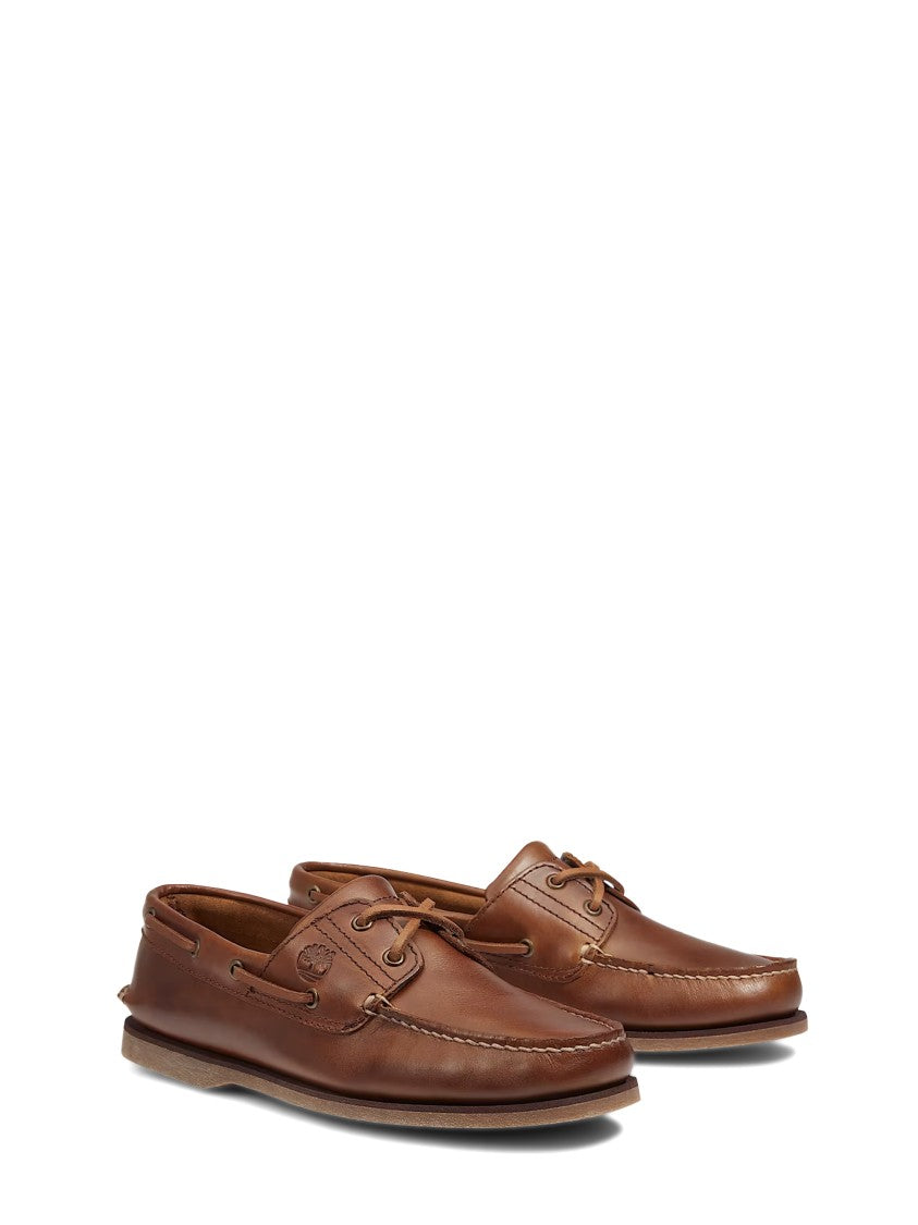 Timberland Sahara Leather Boat Shoes With Classic Moccasin Stitching