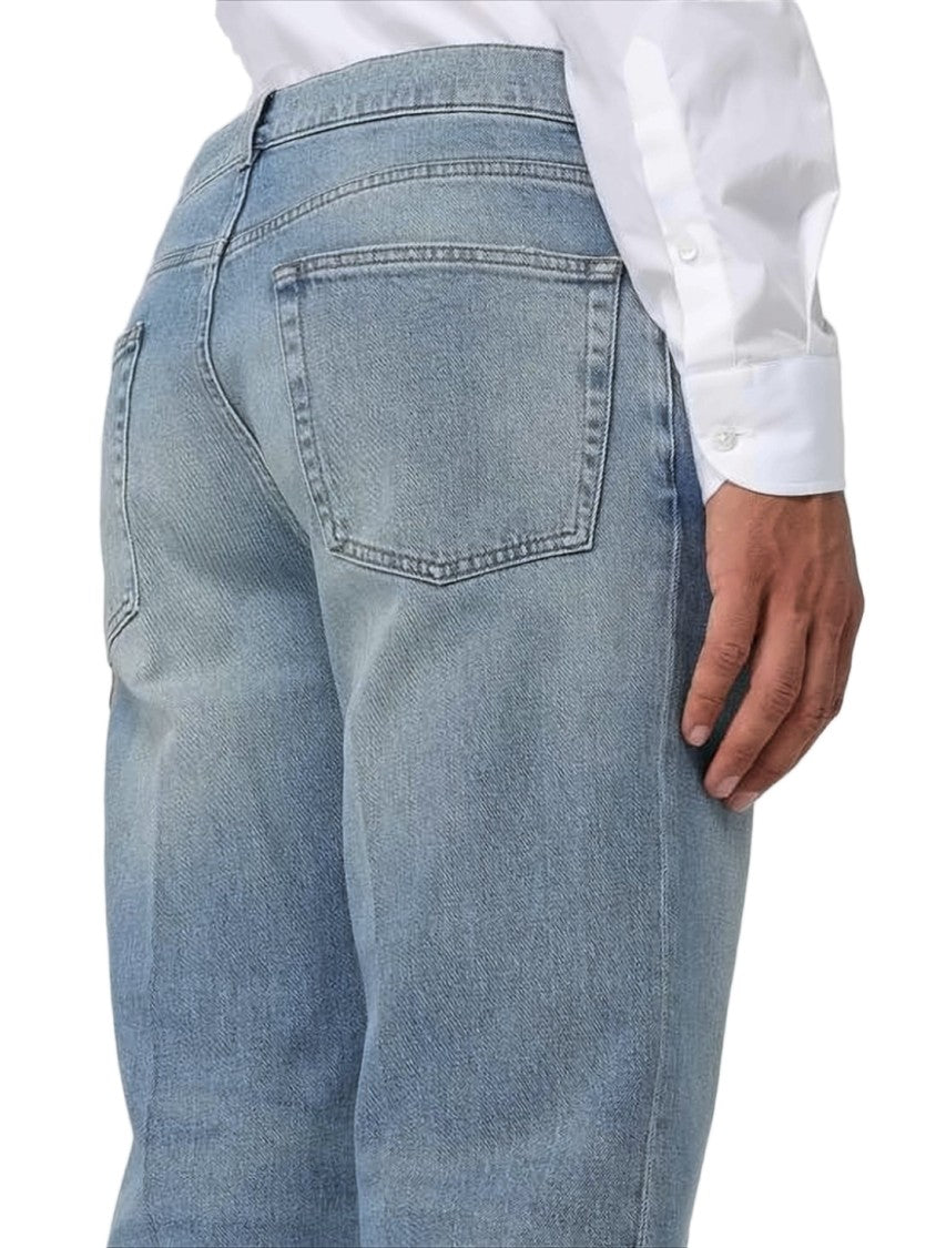 Lardini Classic Straight-Leg Denim Trousers With Light Wash