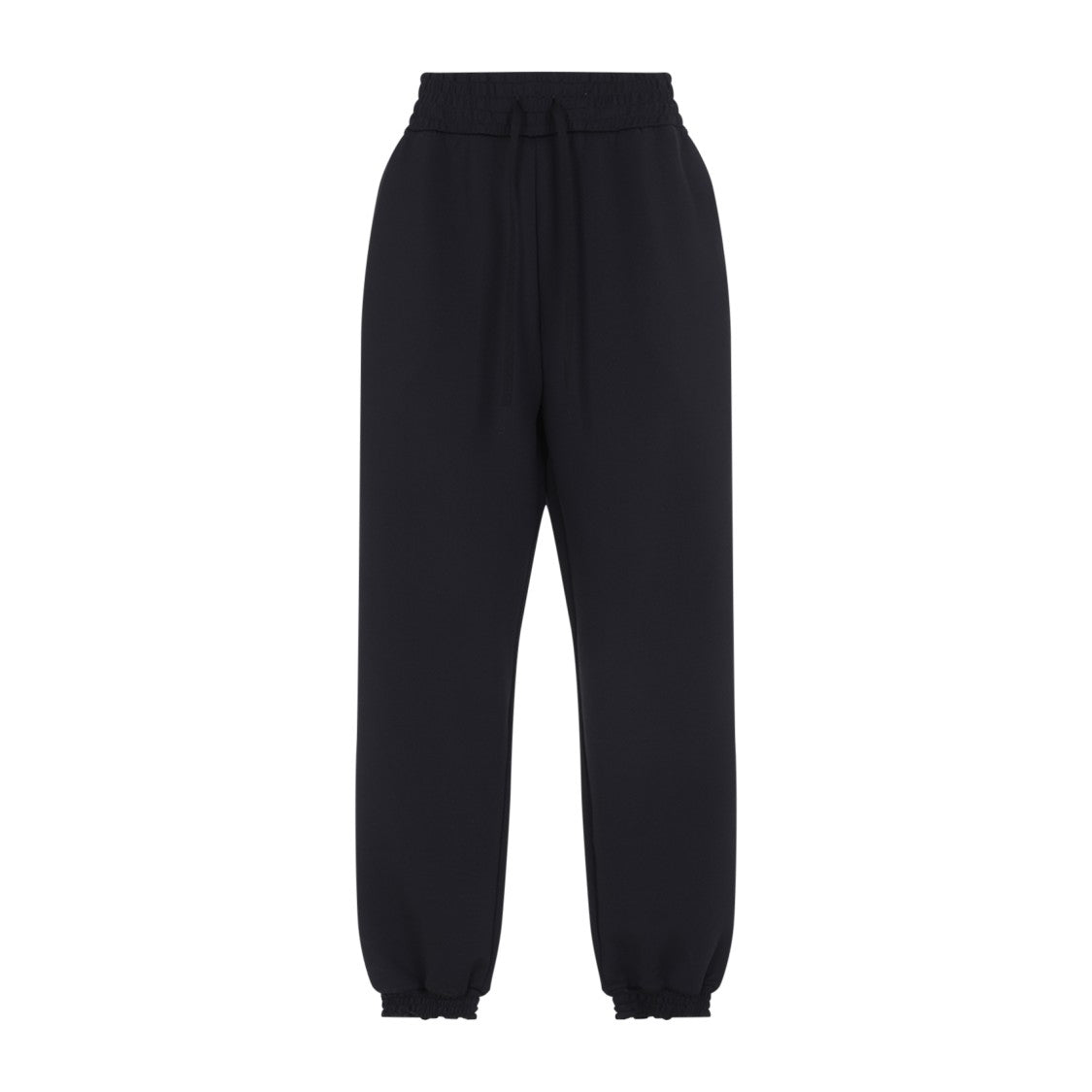 Moncler Black Relaxed Fit Trousers With Elastic Waistband