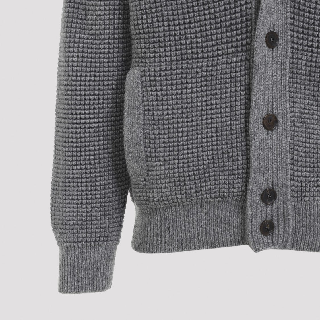 Zegna Textured Knit Cashmere-Mohair Cardigan