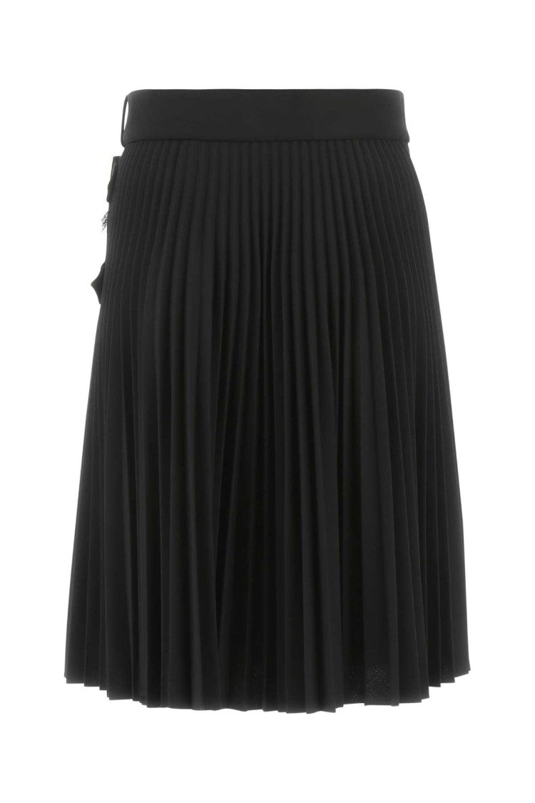 Burberry Black Stretch Polyester Blend Skirt