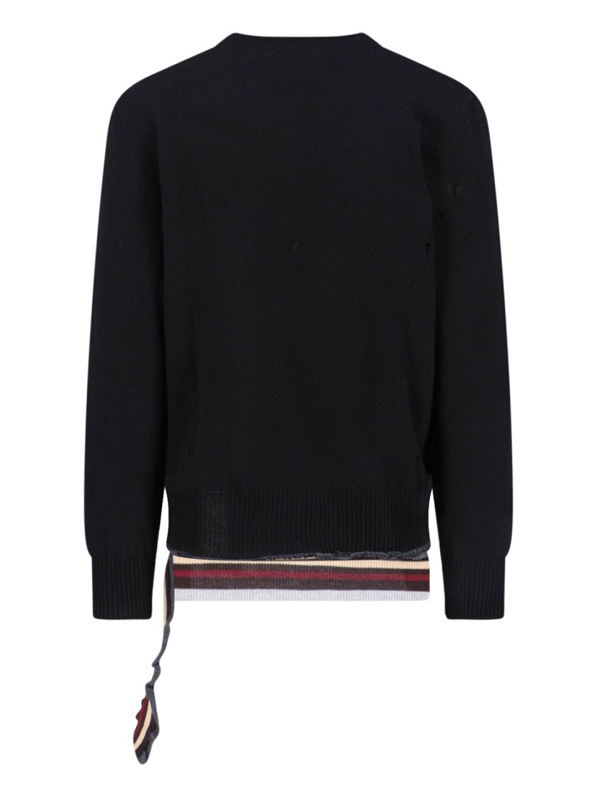 Mm6 By Maison Margiela Classic Crewneck Sweater – Black