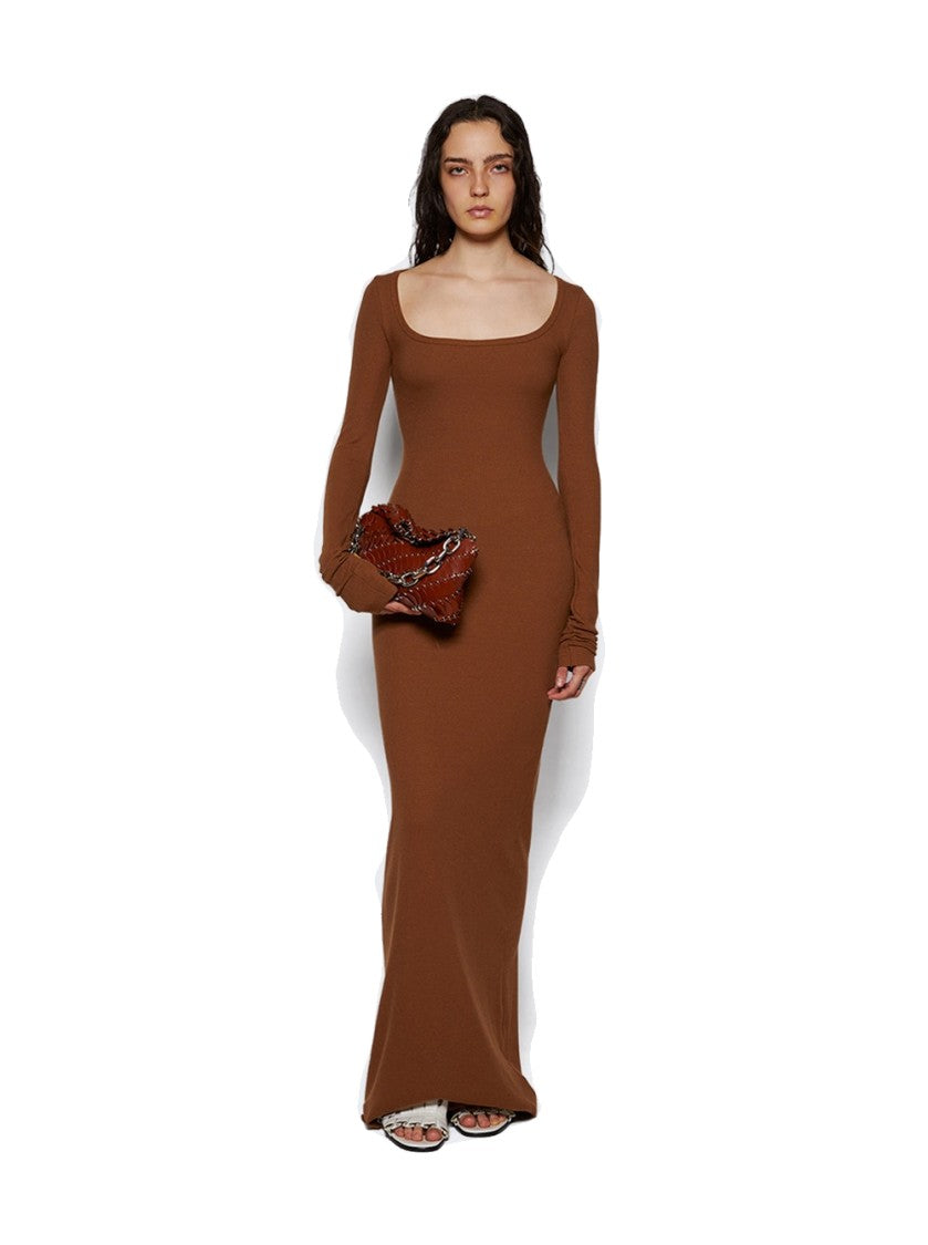 Eterne Maxi Square Neck Dress Earth Ear