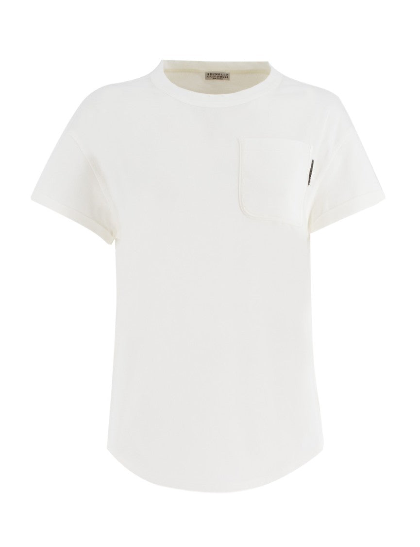 Brunello Cucinelli Regular Fit Cotton T-Shirt With Iconic Decoration