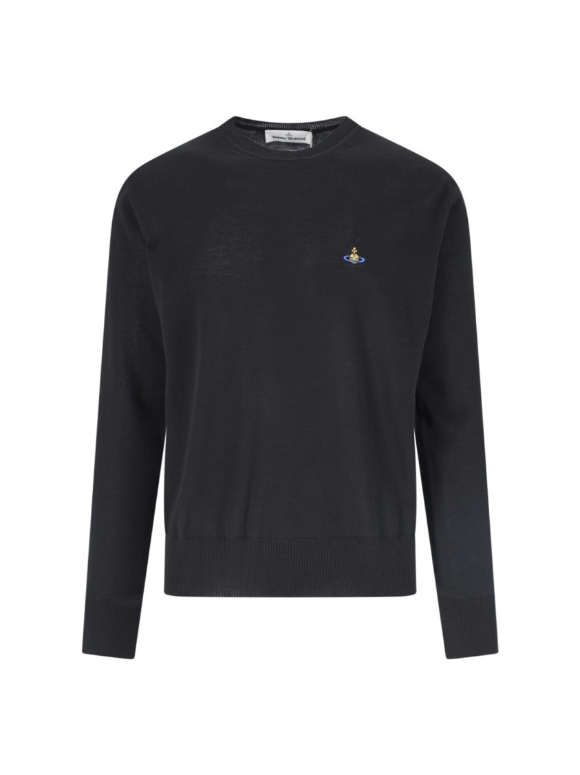 Vivienne Westwood Black Alex Crew Neck Cotton Sweater