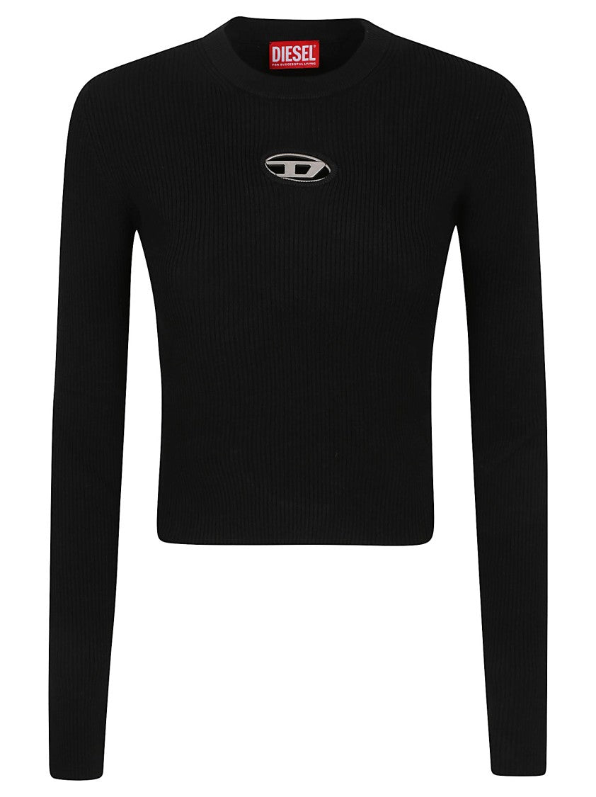 Diesel M-Valari Ribbed Knit Long-Sleeved Top