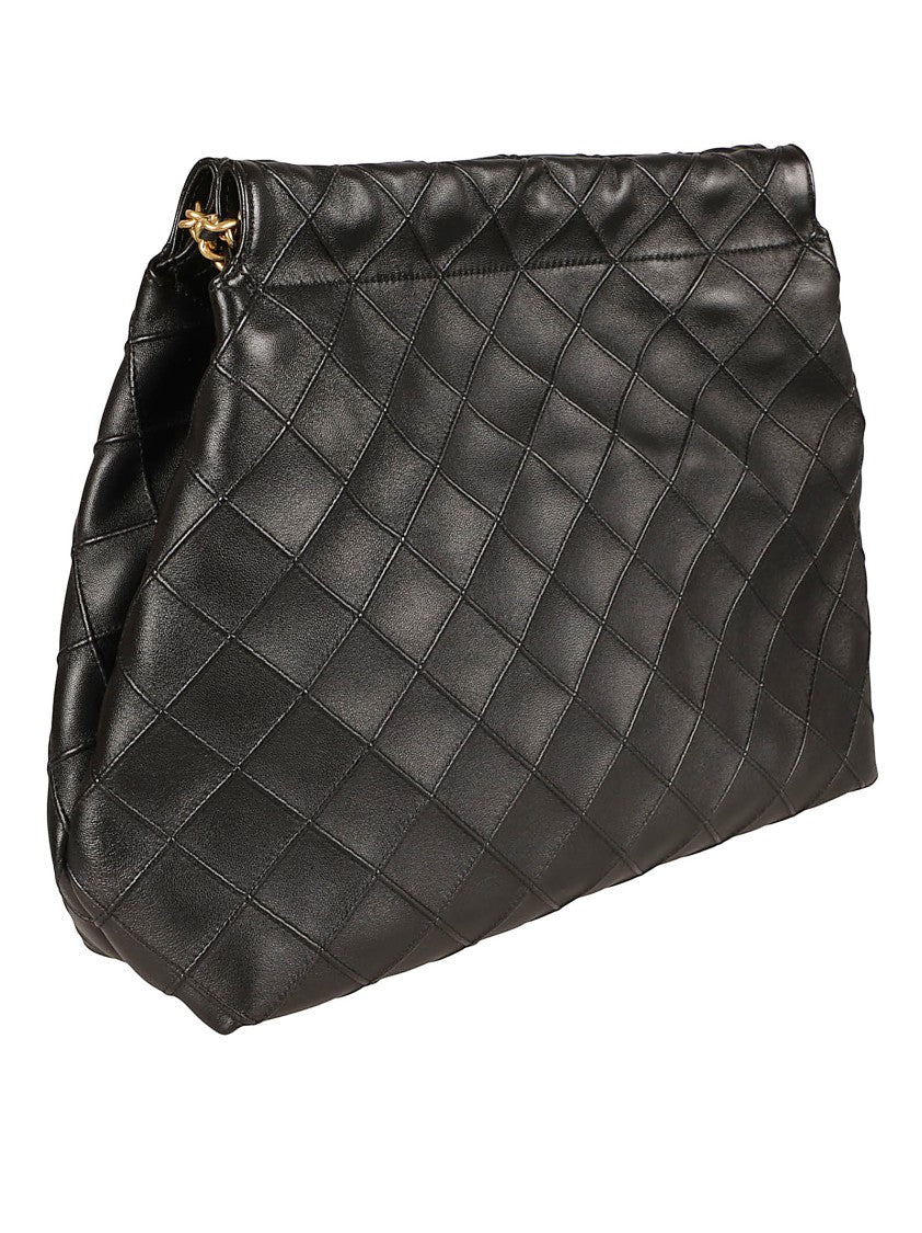 Tory Burch Quilted Black Lamb Leather Bag