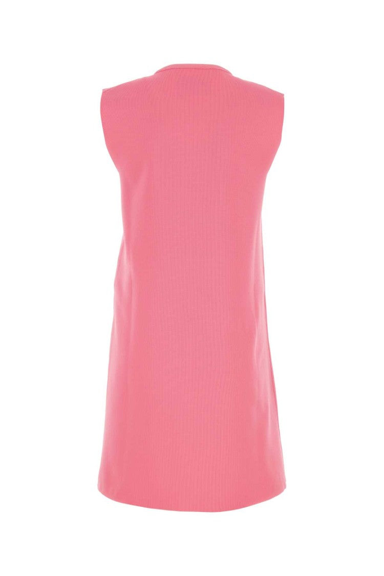 Jil Sander Fluo Pink Polyester Mini Dress